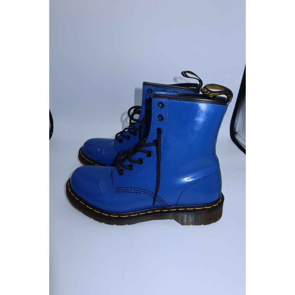Dr. Martens Cobalt Blue Glossy 8-Eye Combat Boots Women's Size 8